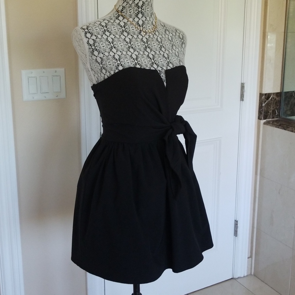 Foreign Exchange little black strapless dress